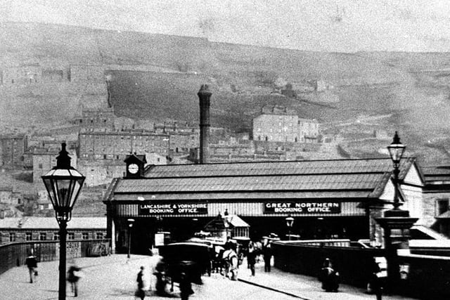 Here's an early picture of Halifax Railway station and the bridge leading to it opposite the bottom of Horton Street.