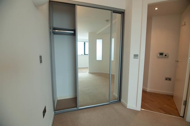 It has a mirror fronted built in wardrobe and very easy access to the living room and bathroom.