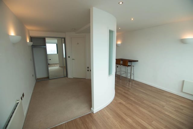 The flat is on the market for 127,500 via Hunters - Leeds. It can be viewed on Zoopla.