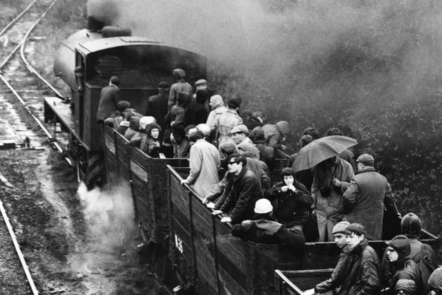 The last journey by a steam locomotive from Waterloo Main Colliery at Temple Newsam in November 1968.
