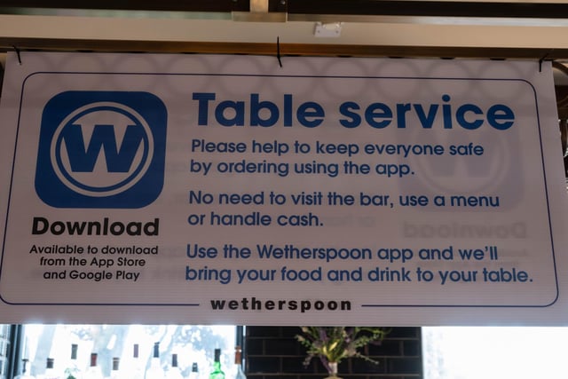 Customers encouraged to order drinks on smart phone apps, as opposed to queuing at the bar.