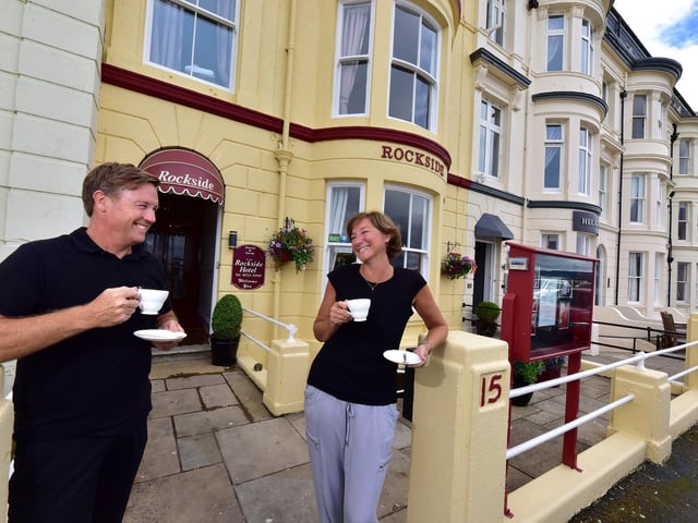 Owners Darrel and Sarah Broadbent at The Rockside Hotel in Blenheim Terrace.