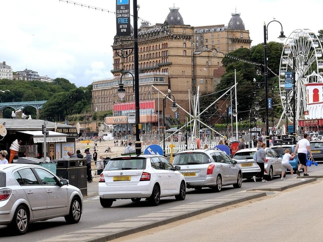 Seafront traffic was busy.