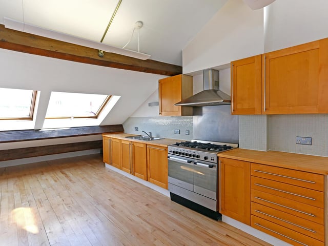 The space will easily allow for a large dining table and seating for eight.
