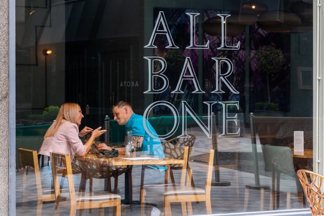 People went into All Bar One on Greek Street for the first time in three months.
