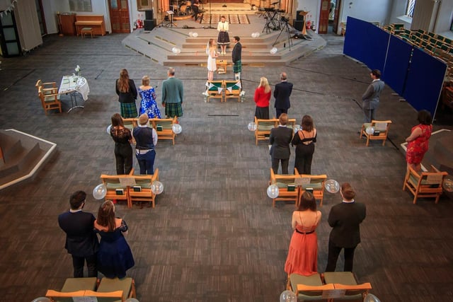 The ceremony was held at St George's Church in Leeds - but it was a very different experience to a normal wedding
