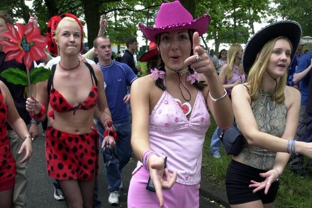 More outlandish outfits at the Love Parade.