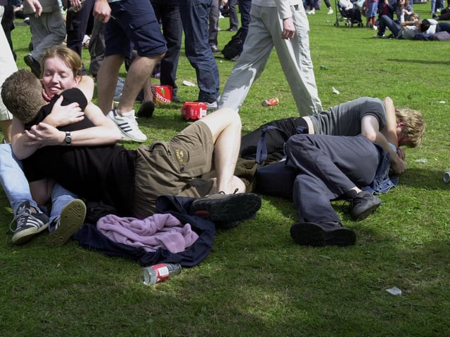 A little love in the afternoon in Roundhay Park.