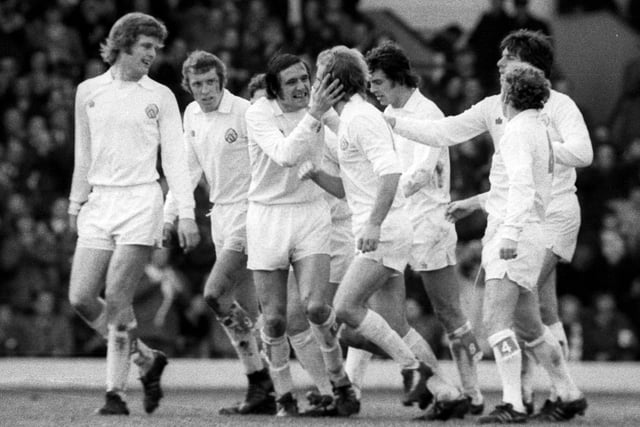 Smiles all round as a Terry Yorath goal silenced the Canaries at Elland Road in December 1973.