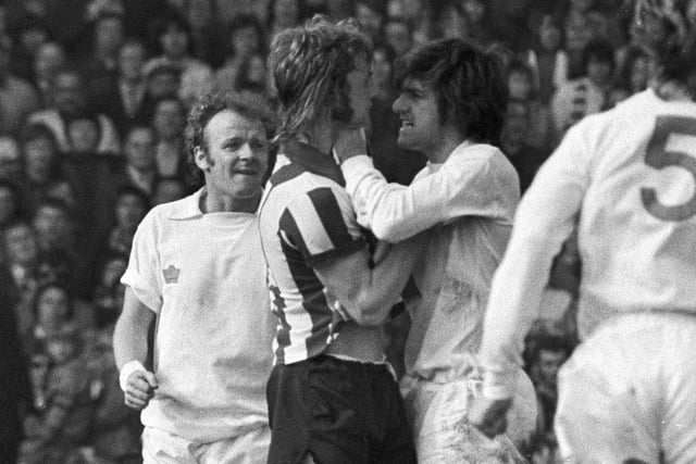Tempers flared as Leeds United and Sheffield United played out at goalless draw at Elland Road in April 1974.