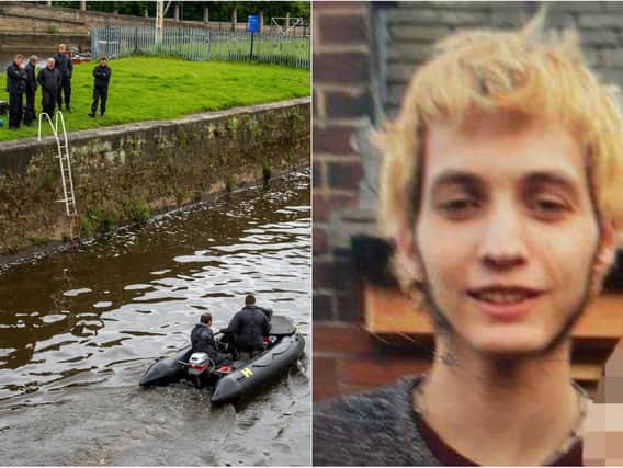Police search the River Aire after the disappearance of Finley Jones.