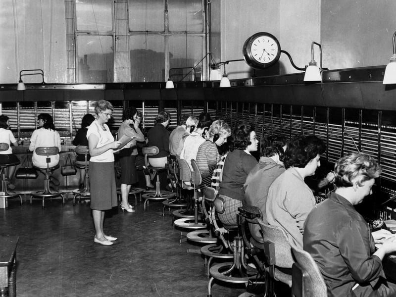 Upper Basinghall Street telephone exchange in November 1967.