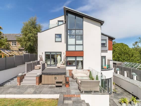 The airtight property has a heavily insulated timber frame that is clad and topped with render.