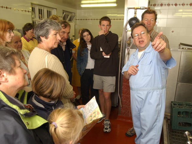 Heritage Day in 2002 ... owner Giulian Alonzi shows how he makes his delicious ice cream at the Harbour Bar's ice cream factory.