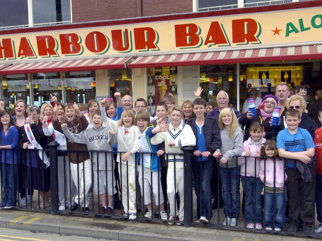 A large group of people walked to the Harbour Bar from the Esplanade in aid of Epilepsy Action, in 2009.