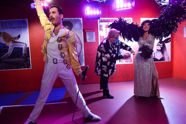 Trudie Knowles dusts down Shirley Bassey at Madame Tussauds, Blackpool
