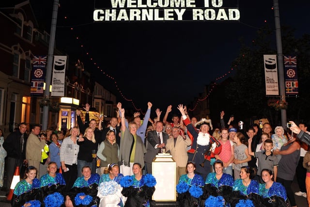 The official switch-on of the Charnley Rd illuminations in Blackpool