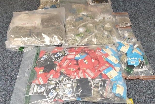 Four men arrested and a significant amount of class A and class B drugs are recovered after the task force raid a terraced home in Fishwick.