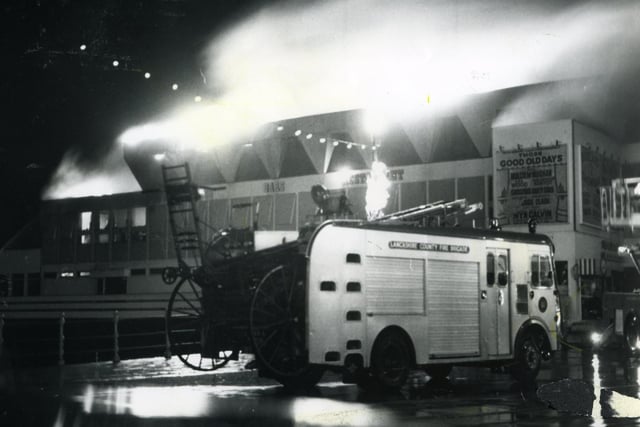 Fire crews tackle the blaze in 1973