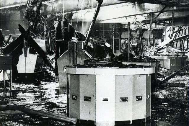 The fire which destroyed the Dixieland Bar caused damage to the amusement centre underneath.
