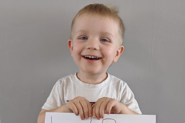 Airedale Infant School nursery student Chester has been working hard through lockdown, with the help of teacher Miss Brazel. He and his parents said: Thank you for making sure Chester could still start his nursery work from home even when he hadnt started yet.