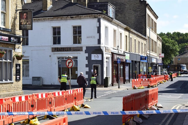 Road barriers were placed on Commercial Street during lockdown