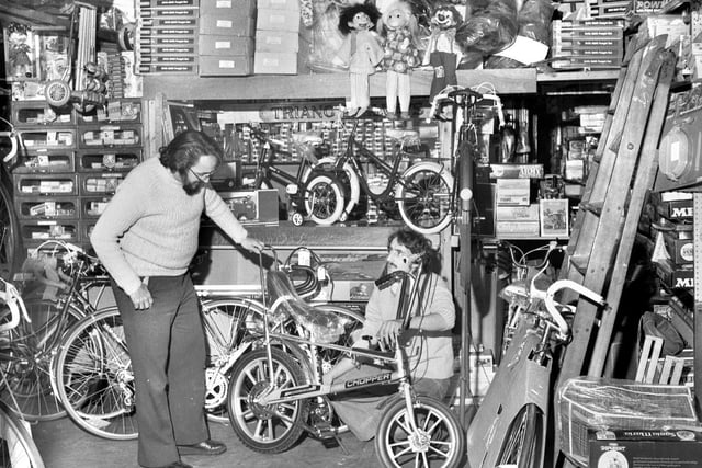 Oliver Somers sports shop on Mesnes Street, Wigan, in 1976.