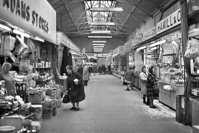 The old Wigan market hall in April 1971.