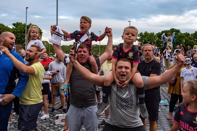 Fans young and old went to Elland Road to take part in the celebrations.
