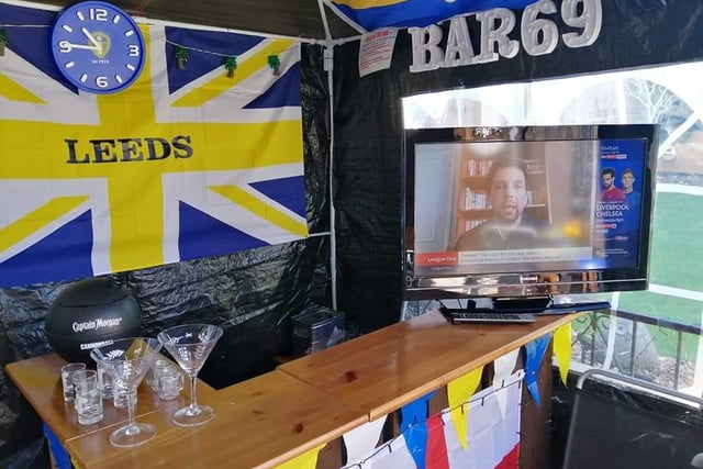Donna Frost celebrated in this Leeds United themed bar!