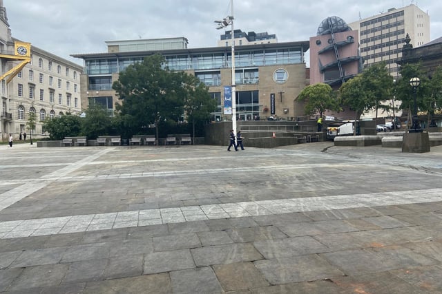 One Leeds fan had been helping to clear rubbish in the city centre for several hours.
He told The Yorkshire Evening Post: "Im a big Leeds fan but I disagree with all this rubbish. I live in the city, I support the city and Im out here cleaning it."
