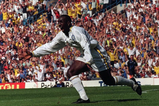 Jimmy Floyd Hasselbaink scored on his debut against the Gunners at Elland Road.