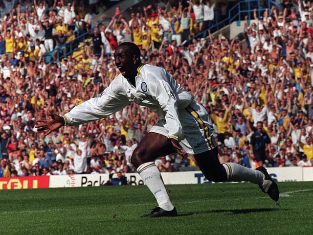 Jimmy Floyd Hasselbaink scored on his debut against the Gunners at Elland Road.