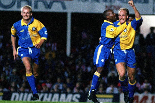 Robert Molenaar celebrates scoring at The Dell. Rod Wallace also netted for the Whites.