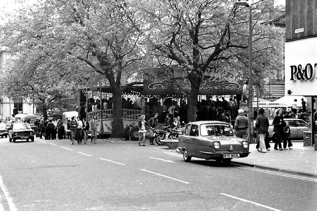 Whitsuntide Fair, Preston, photographed from Cheapside. Photographed by Terry Martin. Image courtesy of Nicola Martin of the Preston Past and Present Facebook group