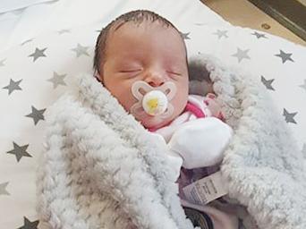 Baby Lola-Mae Lyon, born 15th July at 1.01am, weighing 7lb 3oz, sent in by Danielle Louise from Leigh.