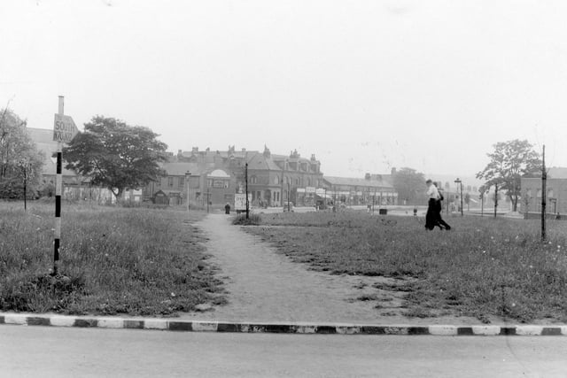 View across roundabout at Cross Gates Ring Road and Station Road junction in June 1941.