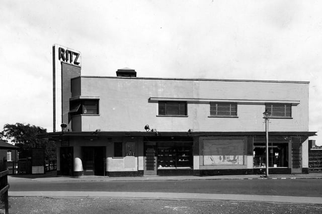 Ritz Picture House on Station Road in DSeptember 1945 with proposed building extension drawn in over the confectioner's shop. Opened as the Cross Gates Picture House it was renamed The Ritz in 1938.