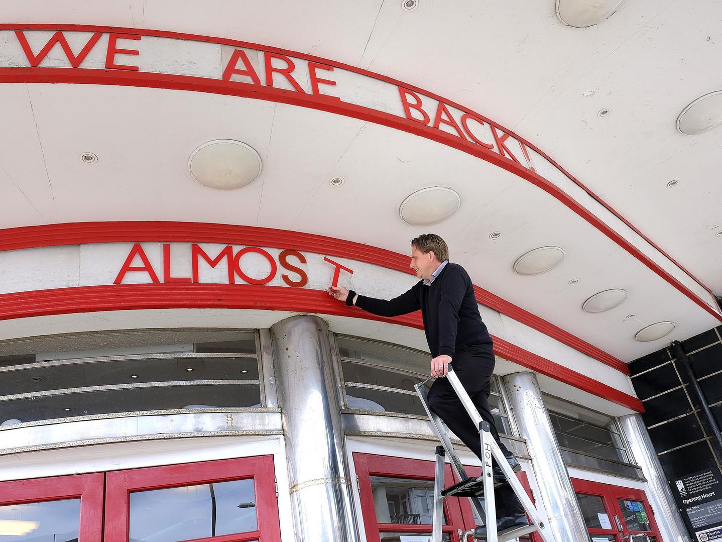 Theatre manager Paul Baines letting Scarborough know