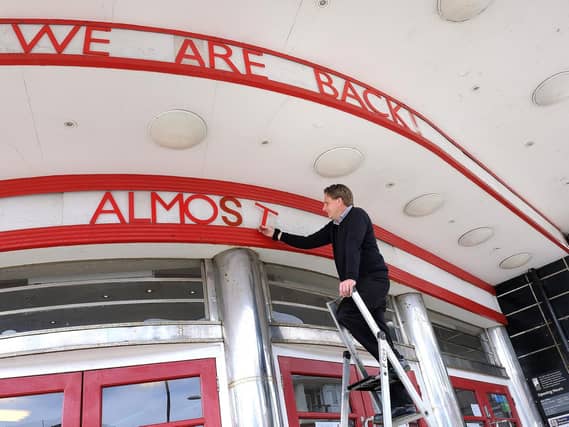Theatre manager Paul Baines letting Scarborough know