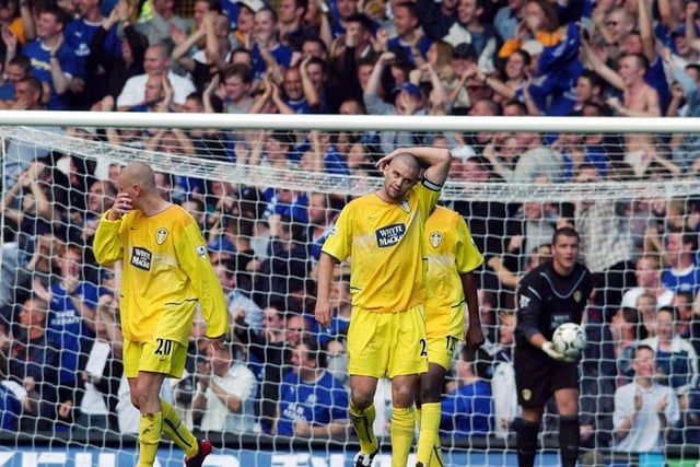 Steve Watson's treble piled on the agony for Leeds United as Everton ran riot at Goodison Park.