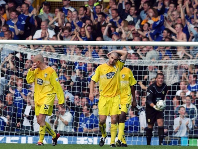 Steve Watson's treble piled on the agony for Leeds United as Everton ran riot at Goodison Park.