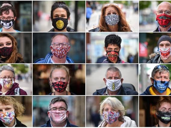 Mask fashions in Preston city centre this week