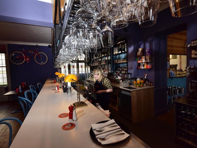 The bar area