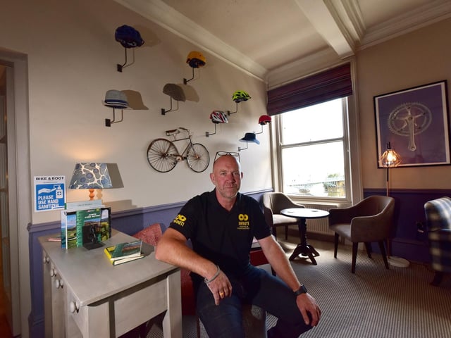 Infiniti Construction MD Marcus Rowe relaxes in one of the lounge areas
