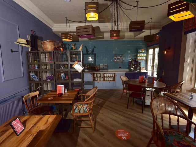 The breakfast area