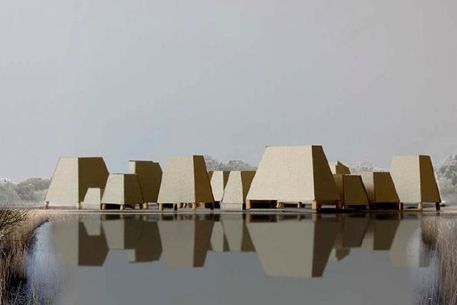 The original designs for the floating village