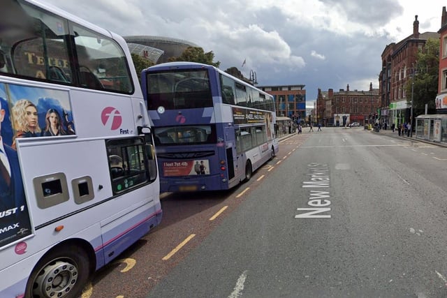 A total of 33 60 bus lane fines were issued on New Market Street