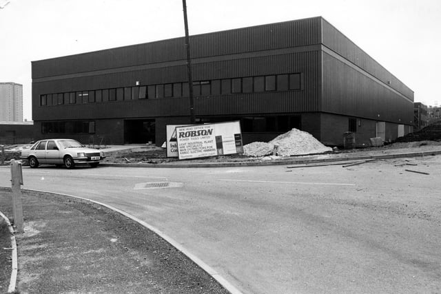 Beeston Royds Industrial Estate, Gelderd Road, showing the new premises for Robson Power Tools Ltd in July 1980.