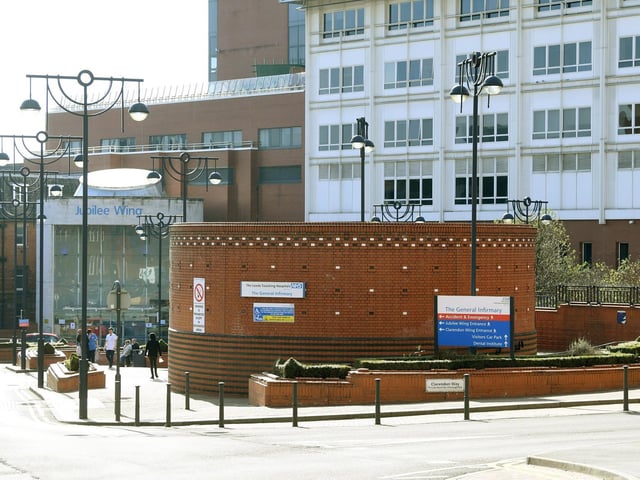 One coronavirus death was recorded in Leeds hospitals.